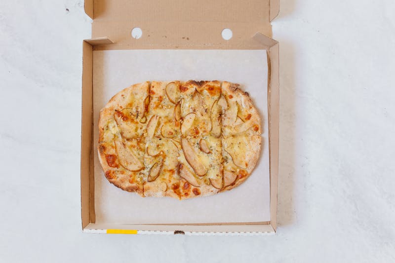 BBQ Chicken mod pizza with caramelized onions